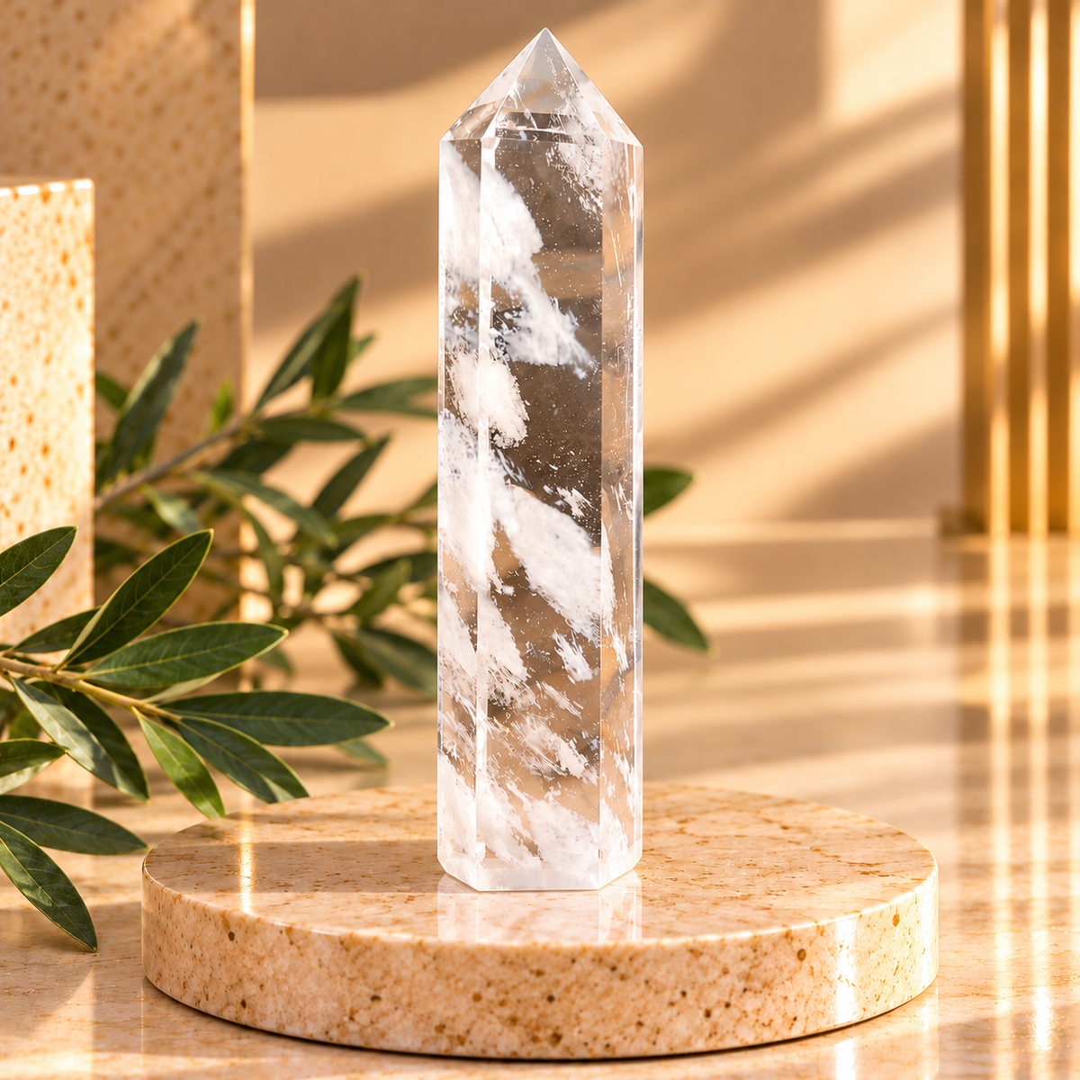 Clear Quartz Obelisk Crystal Point