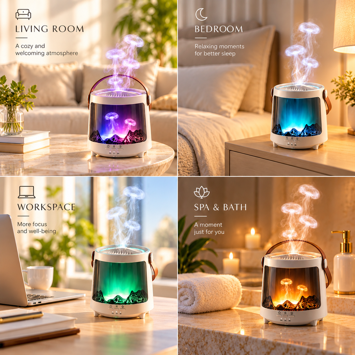 Jellyfish Aurora Aroma Diffuser – 300ml