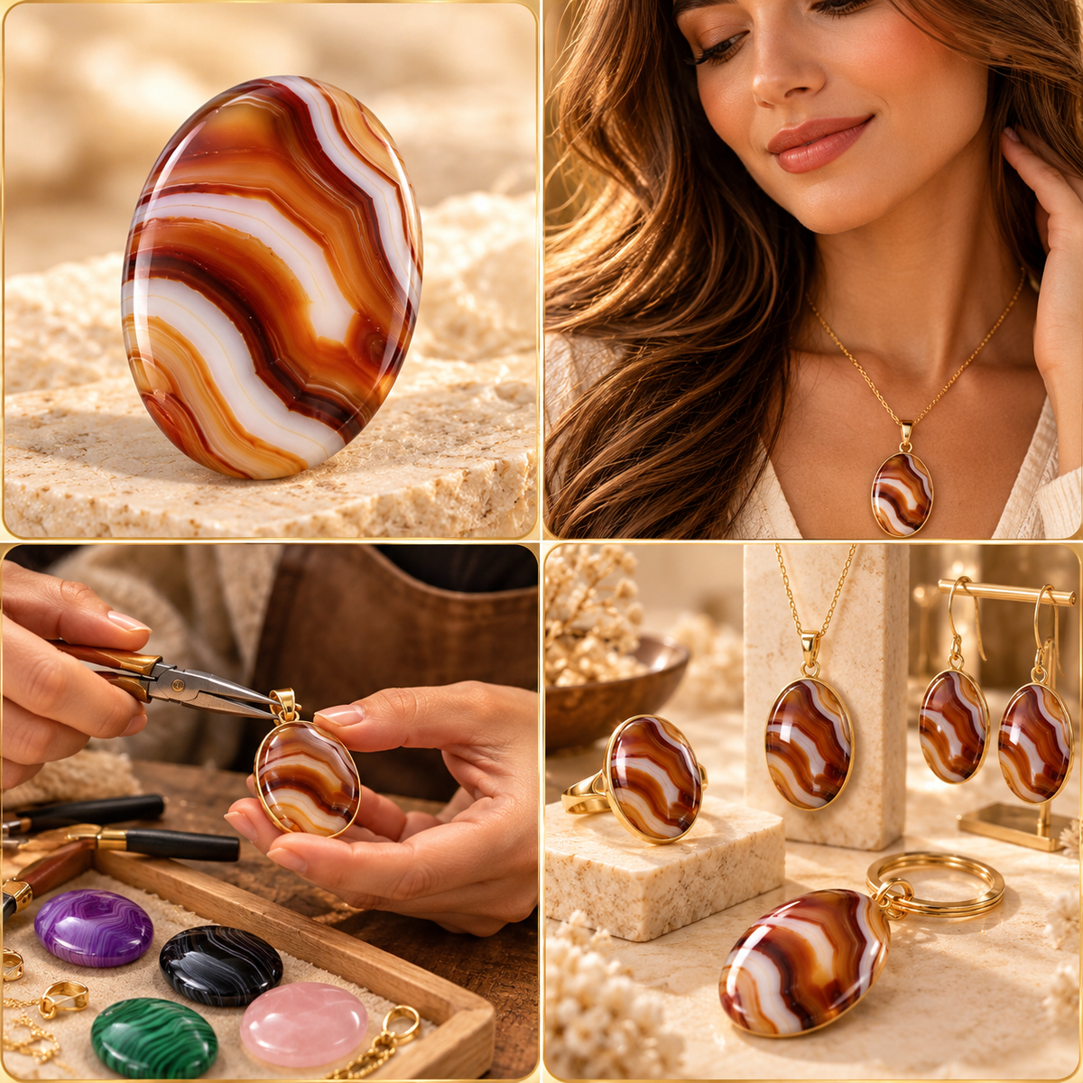 Natural Oval Gemstone Cabochon Crafted for Jewelry