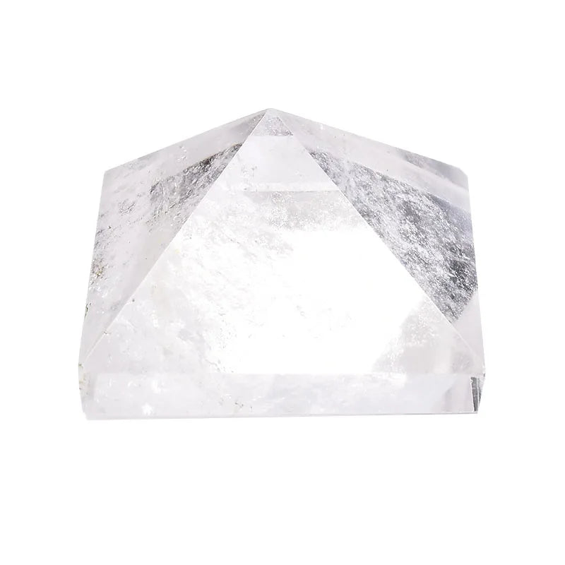 Natural Crystal Clear Quartz Pyramid Quartz Healing Stone Chakra Reiki Crystal Point Tower Home Decor Meditation Ore Mineral