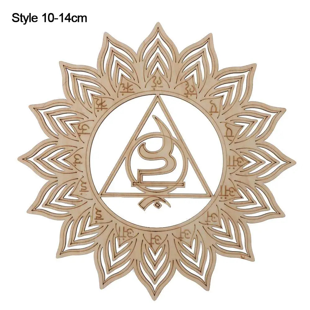 14cm Wooden Wall Sign Flower of Life Shape Laser Cut Wood Wall Art Home Decor Coasters Craft Making Sacred Geometry Ornament