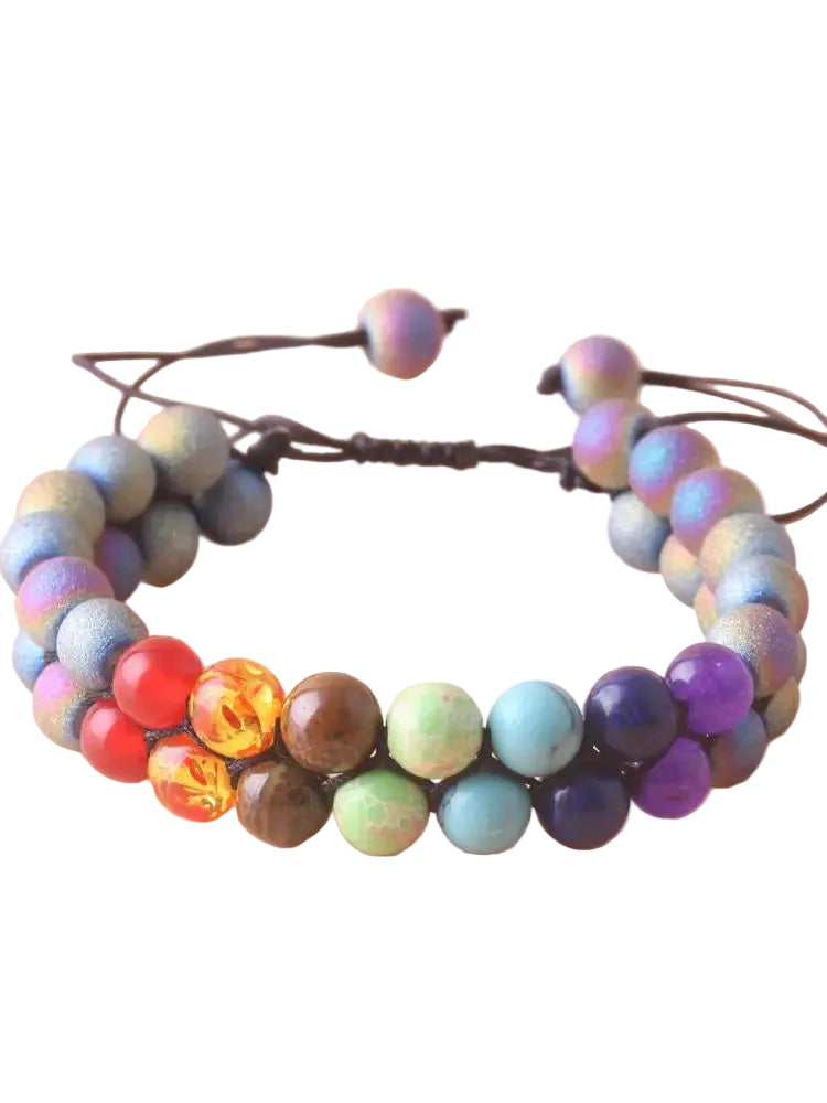 7 Chakra Natural Stone Bracelet – Balance & Harmony
