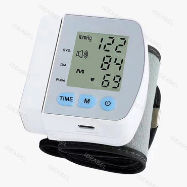 Voice Broadcast Smart LCD Screen Wrist Blood Pressure Monitor
