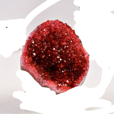 Classic Red Amethyst Geode Cluster - Perfect for Home and Office Decor, Unique Gift, Suitable Gift for Halloween and Holidays