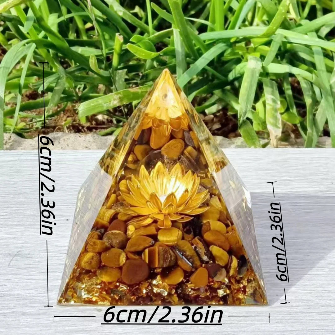 White Lotus Orgone Pyramid – Sacred Energy & Harmony