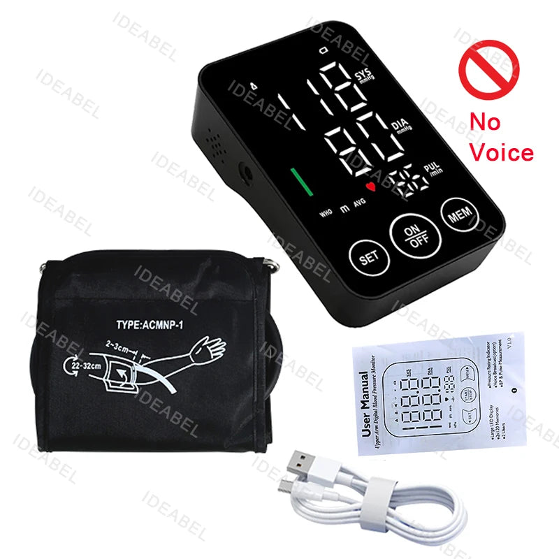 BP Monitor New LED Blood Pressure Big Screen Broadcast Tonometer