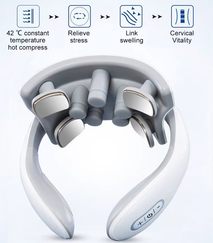 Hot Vibration Neck & Cervical Spine Massage 4 head