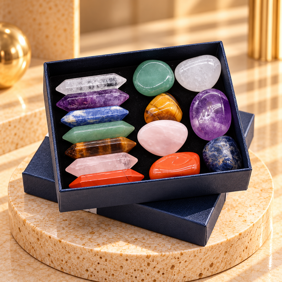 14-Piece Natural Crystal Gift Set