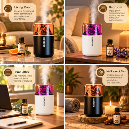 Lava Volcano Aroma Diffuser – Colourful Night Light