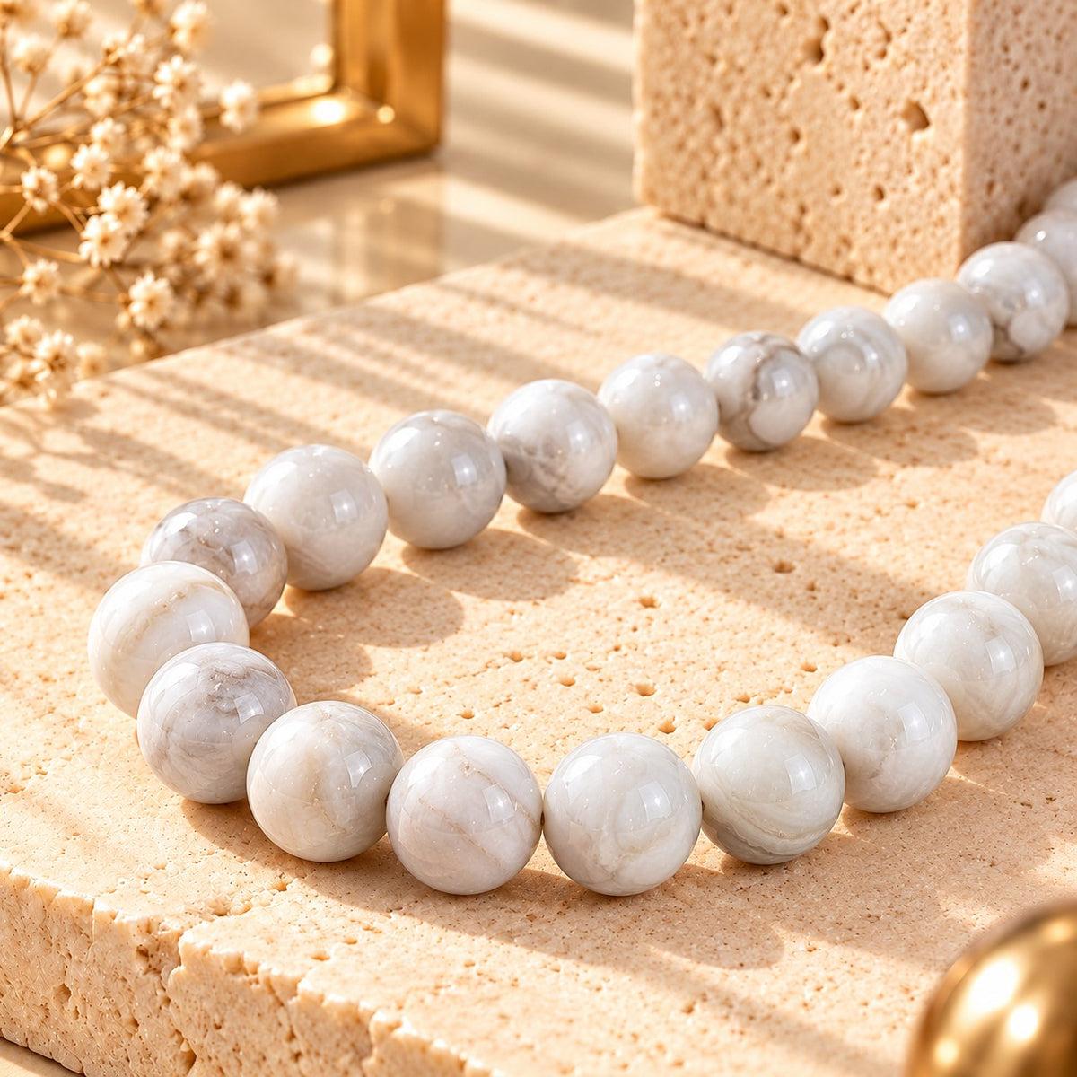 White Crazy Agate Beads for Jewelry Making
