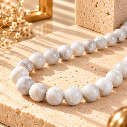 White Crazy Agate Beads for Jewelry Making