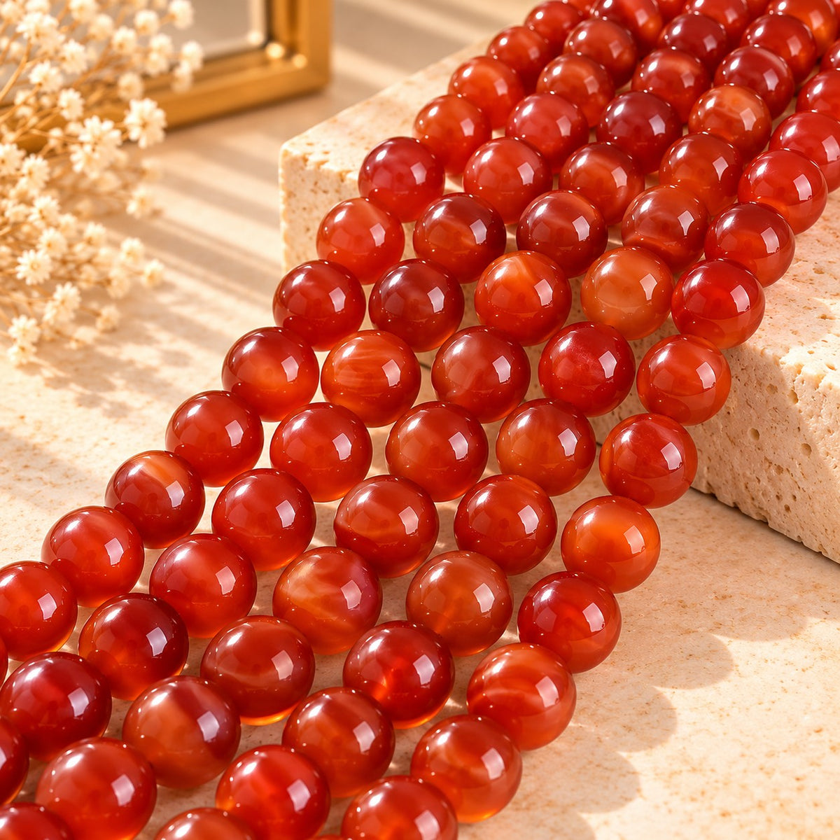 Natural Red Agate Beads – Jewelry Making