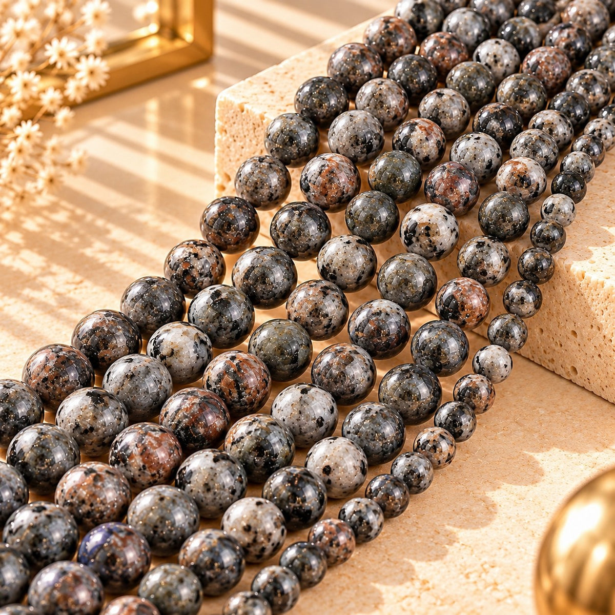 Natural Yooperlite Stone Beads for Jewelry Making
