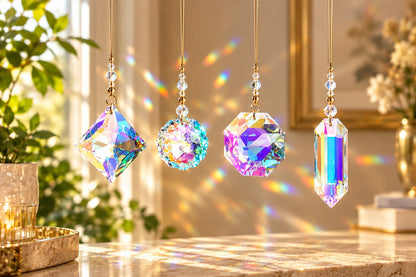 Rainbow Reflections – Crystal Suncatcher Set