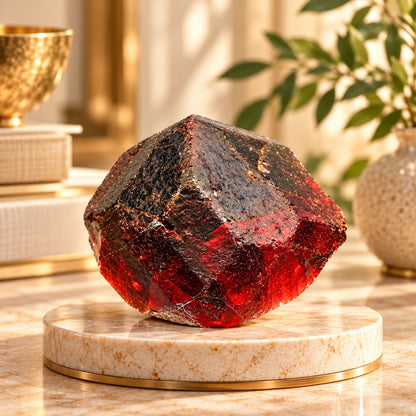 Raw Red Garnet Crystal – Natural Energy Stone