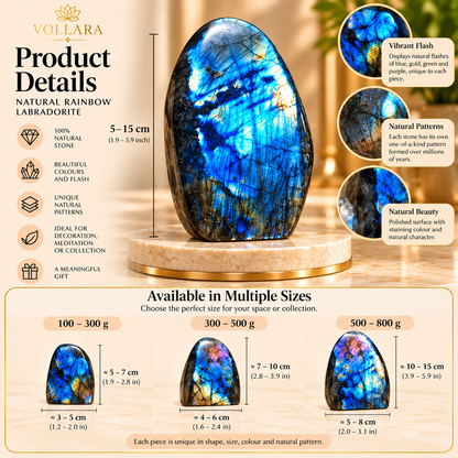 Natural Rainbow Labradorite – Freeform Crystal for Reiki & Décor