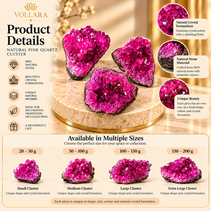 Natural Pink Quartz Cluster – Love & Crystal Décor