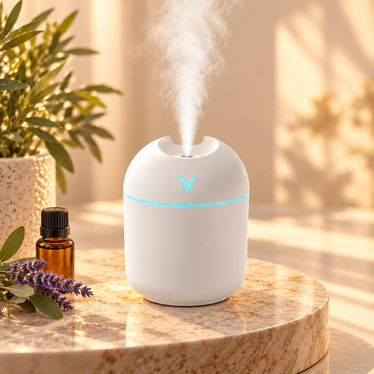 Mini USB Humidifier – 250ml LED Night Light