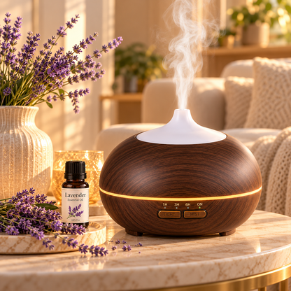 500ml Wood Grain Essential Oil Diffuser