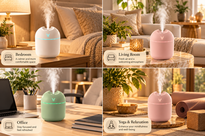 Mini USB Humidifier – 250ml LED Night Light