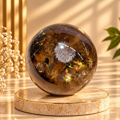 Rainbow Smoky Quartz Sphere – Natural Crystal