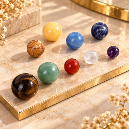 9 Planets Crystal Sphere Set  Solar System Gift