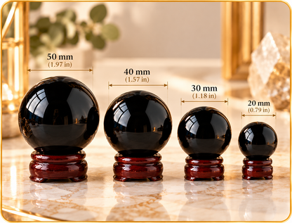 Natural Black Obsidian Sphere