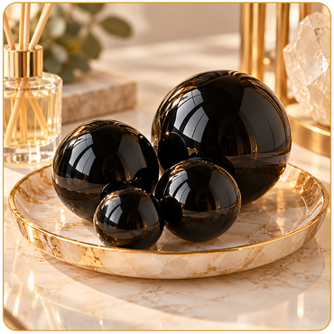 Natural Black Obsidian Sphere