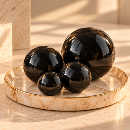 Natural Black Obsidian Sphere