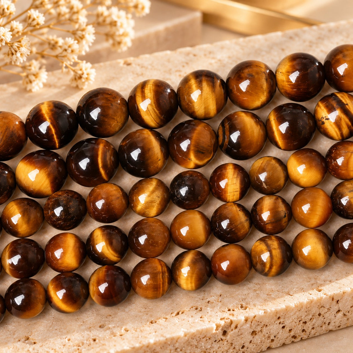 Natural Tiger Eye Beads for Jewelry Making