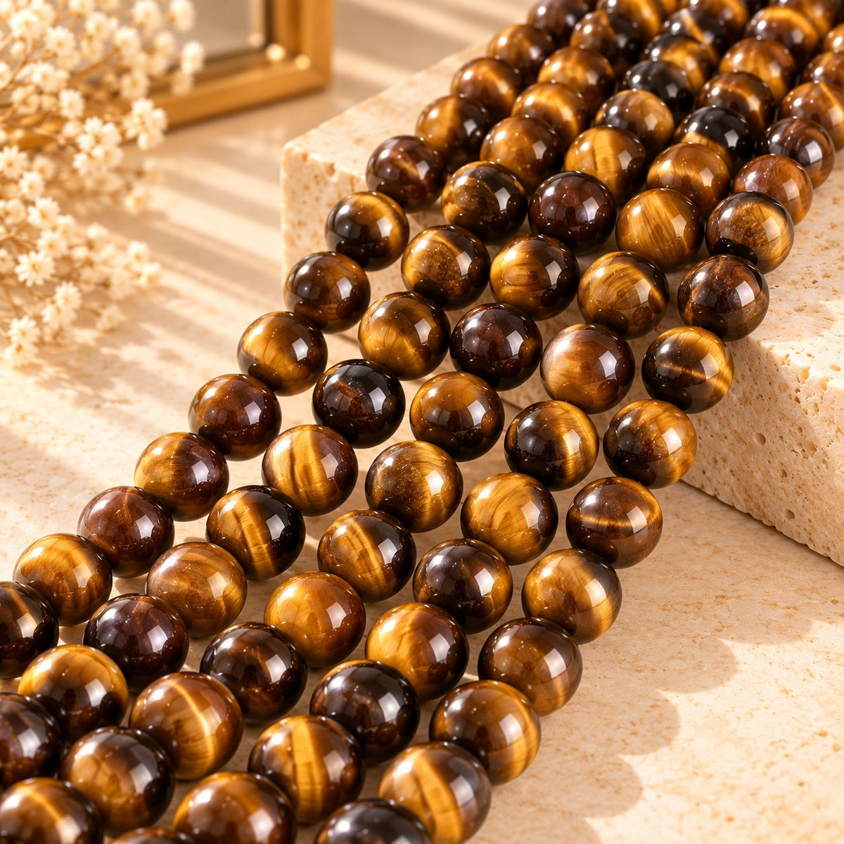 Natural Tiger Eye Beads for Jewelry Making