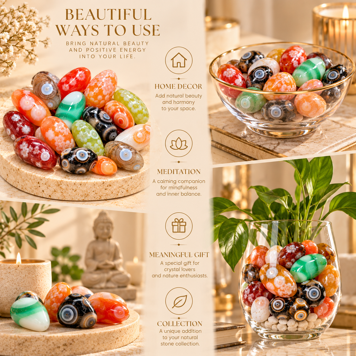 Natural Sardonyx Agate – 7-Piece Stone Set