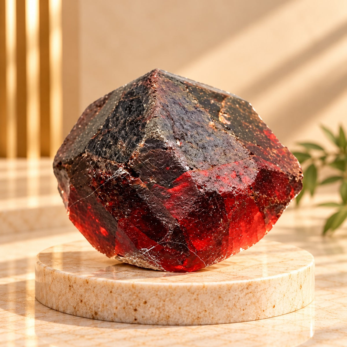 Raw Red Garnet Crystal – Natural Energy Stone
