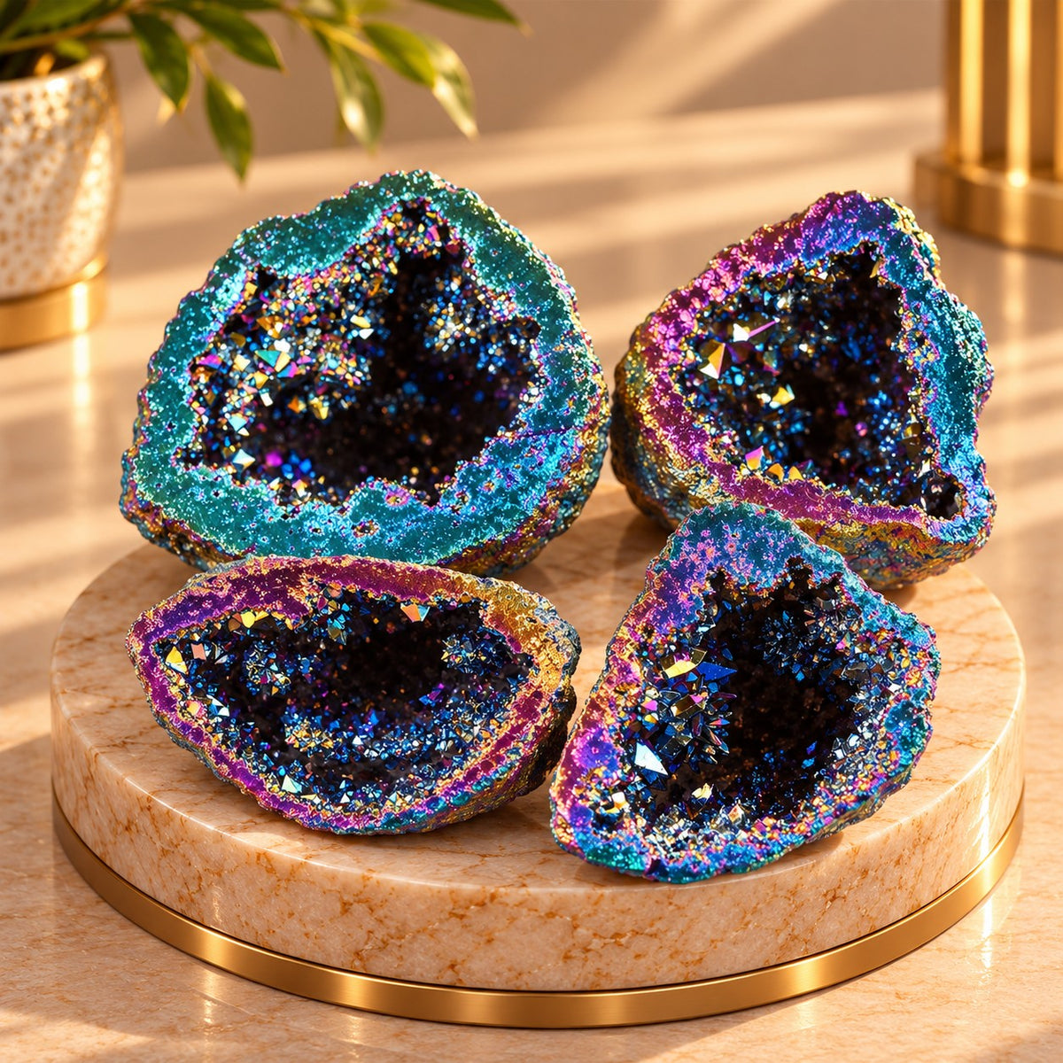 Natural Agate Crystal Geode – Elegance & Abundance