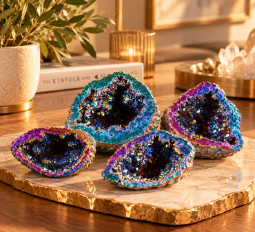 Natural Agate Crystal Geode – Elegance & Abundance