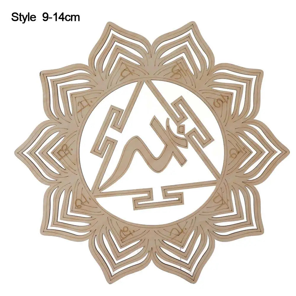 14cm Wooden Wall Sign Flower of Life Shape Laser Cut Wood Wall Art Home Decor Coasters Craft Making Sacred Geometry Ornament