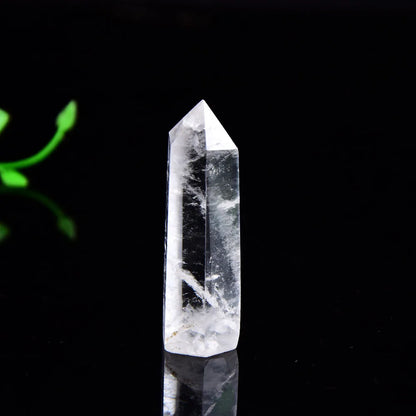 Natural Crystal Clear Quartz Transparency Quartz Point Healing Stone Hexagonal Prisms 50-80mm Obelisk Wand Stone Home Decor 1PC