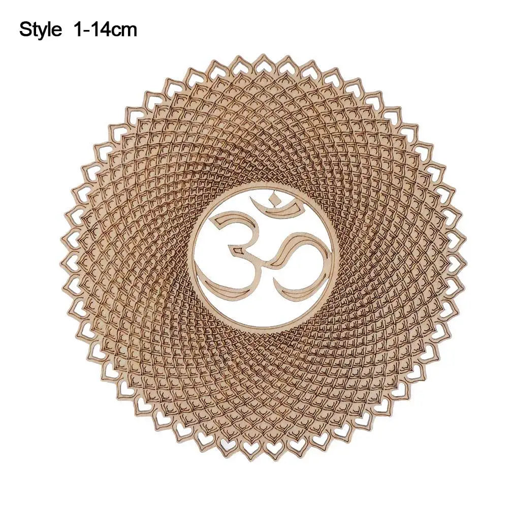 14cm Wooden Wall Sign Flower of Life Shape Laser Cut Wood Wall Art Home Decor Coasters Craft Making Sacred Geometry Ornament