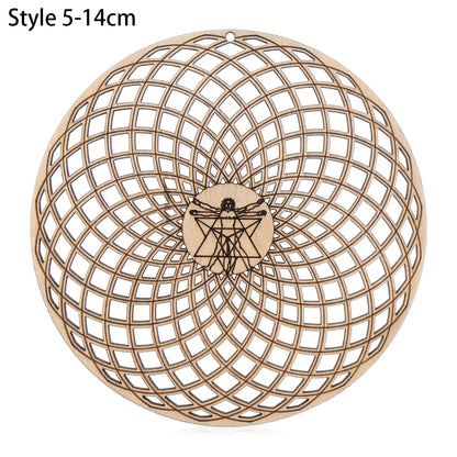 14cm Wooden Wall Sign Flower of Life Shape Laser Cut Wood Wall Art Home Decor Coasters Craft Making Sacred Geometry Ornament