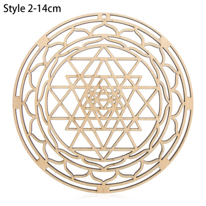 14cm Wooden Wall Sign Flower of Life Shape Laser Cut Wood Wall Art Home Decor Coasters Craft Making Sacred Geometry Ornament