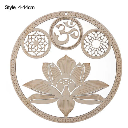 14cm Wooden Wall Sign Flower of Life Shape Laser Cut Wood Wall Art Home Decor Coasters Craft Making Sacred Geometry Ornament