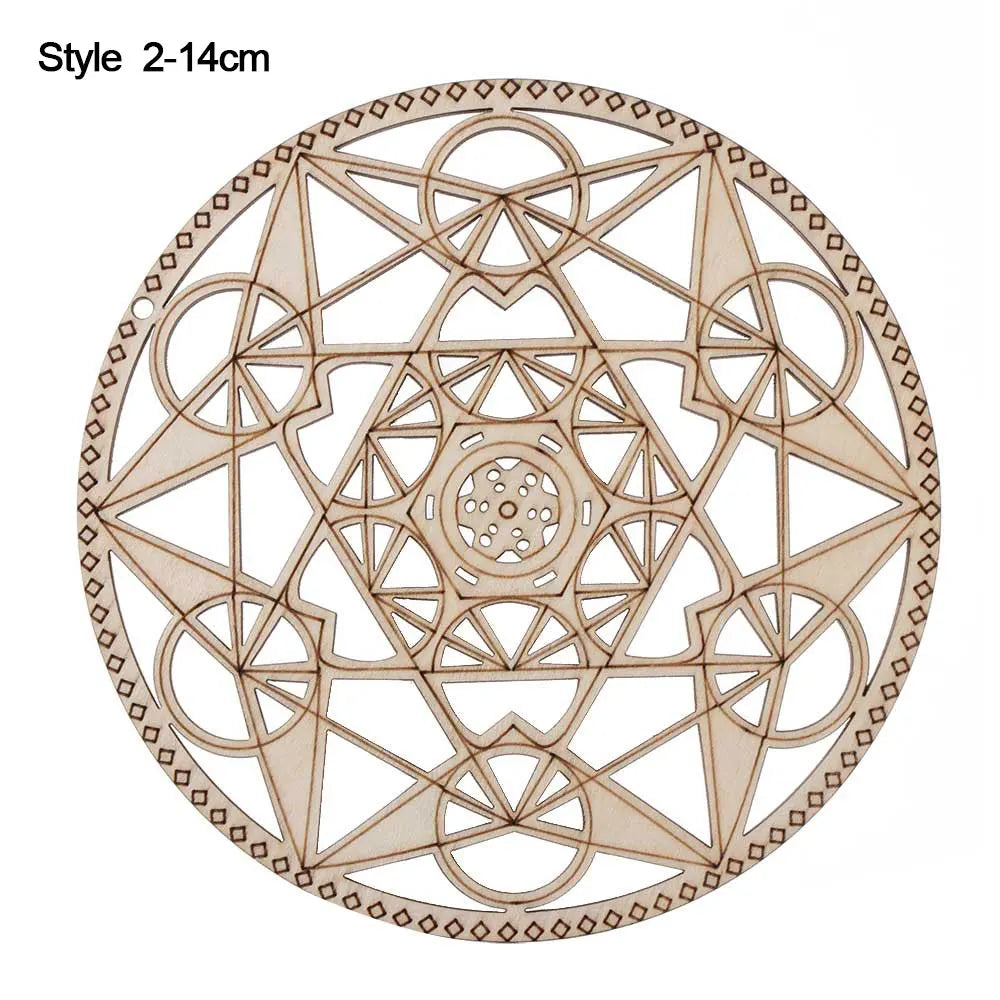 14cm Wooden Wall Sign Flower of Life Shape Laser Cut Wood Wall Art Home Decor Coasters Craft Making Sacred Geometry Ornament