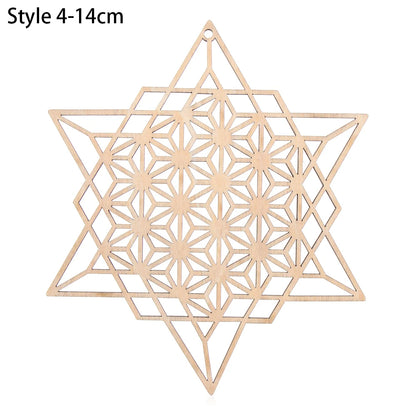 14cm Wooden Wall Sign Flower of Life Shape Laser Cut Wood Wall Art Home Decor Coasters Craft Making Sacred Geometry Ornament
