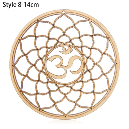14cm Wooden Wall Sign Flower of Life Shape Laser Cut Wood Wall Art Home Decor Coasters Craft Making Sacred Geometry Ornament