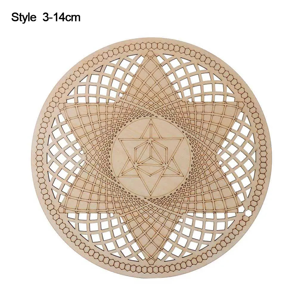 14cm Wooden Wall Sign Flower of Life Shape Laser Cut Wood Wall Art Home Decor Coasters Craft Making Sacred Geometry Ornament