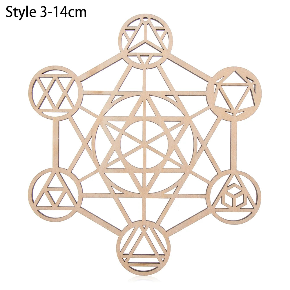 14cm Wooden Wall Sign Flower of Life Shape Laser Cut Wood Wall Art Home Decor Coasters Craft Making Sacred Geometry Ornament