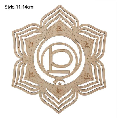 14cm Wooden Wall Sign Flower of Life Shape Laser Cut Wood Wall Art Home Decor Coasters Craft Making Sacred Geometry Ornament