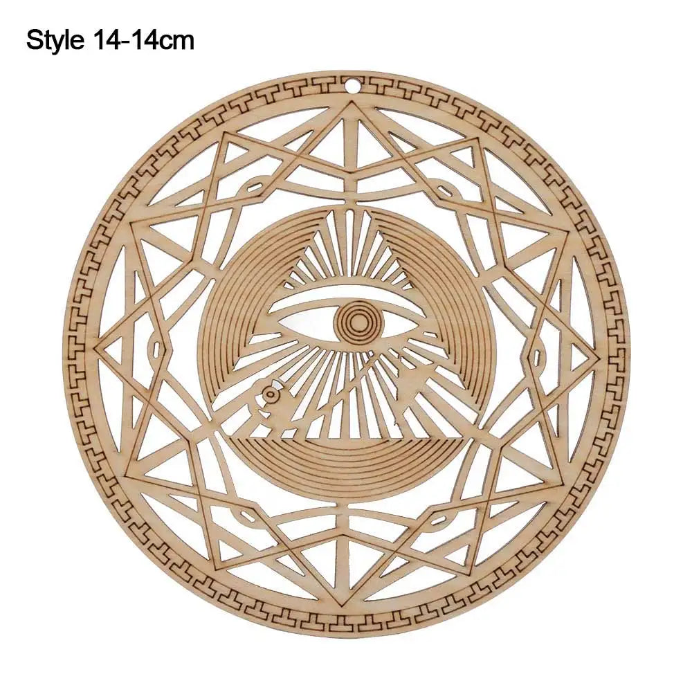 14cm Wooden Wall Sign Flower of Life Shape Laser Cut Wood Wall Art Home Decor Coasters Craft Making Sacred Geometry Ornament