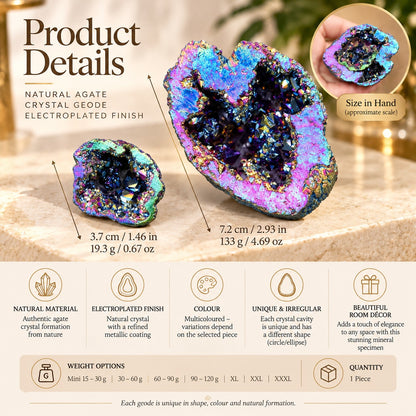 Natural Agate Crystal Geode – Elegance & Abundance