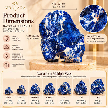 Natural Dark Blue Sodalite – Raw Healing Crystal Specimen